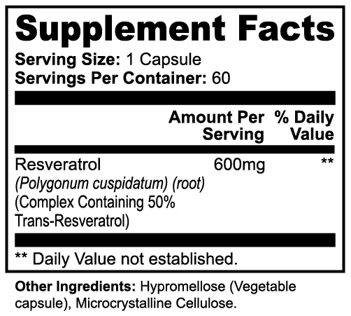 Naysa Nutra - Resveratrol 50% 600mg