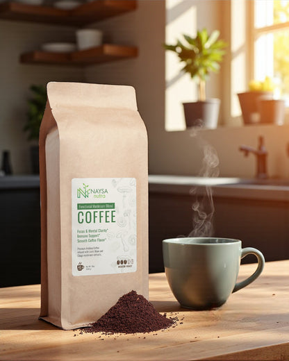 Naysa Nutra - Mushroom Coffee Fusion - Lion’s Mane & Chaga 16oz