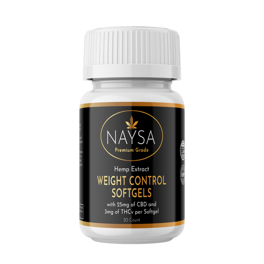 NAYSA Weight Control Softgels with 25mg CBD & 3mg THCv