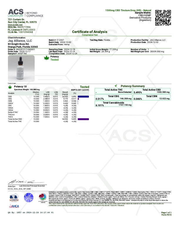 NAYSA CBD Tincture Drops Broad Spectrum (with Hempseed)