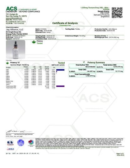 NAYSA CBD Tincture Drops Broad Spectrum (with Hempseed)