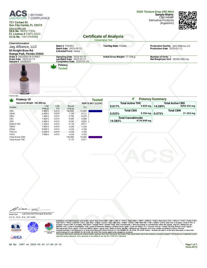 NAYSA CBD Tincture Drops Broad Spectrum (with Hempseed)