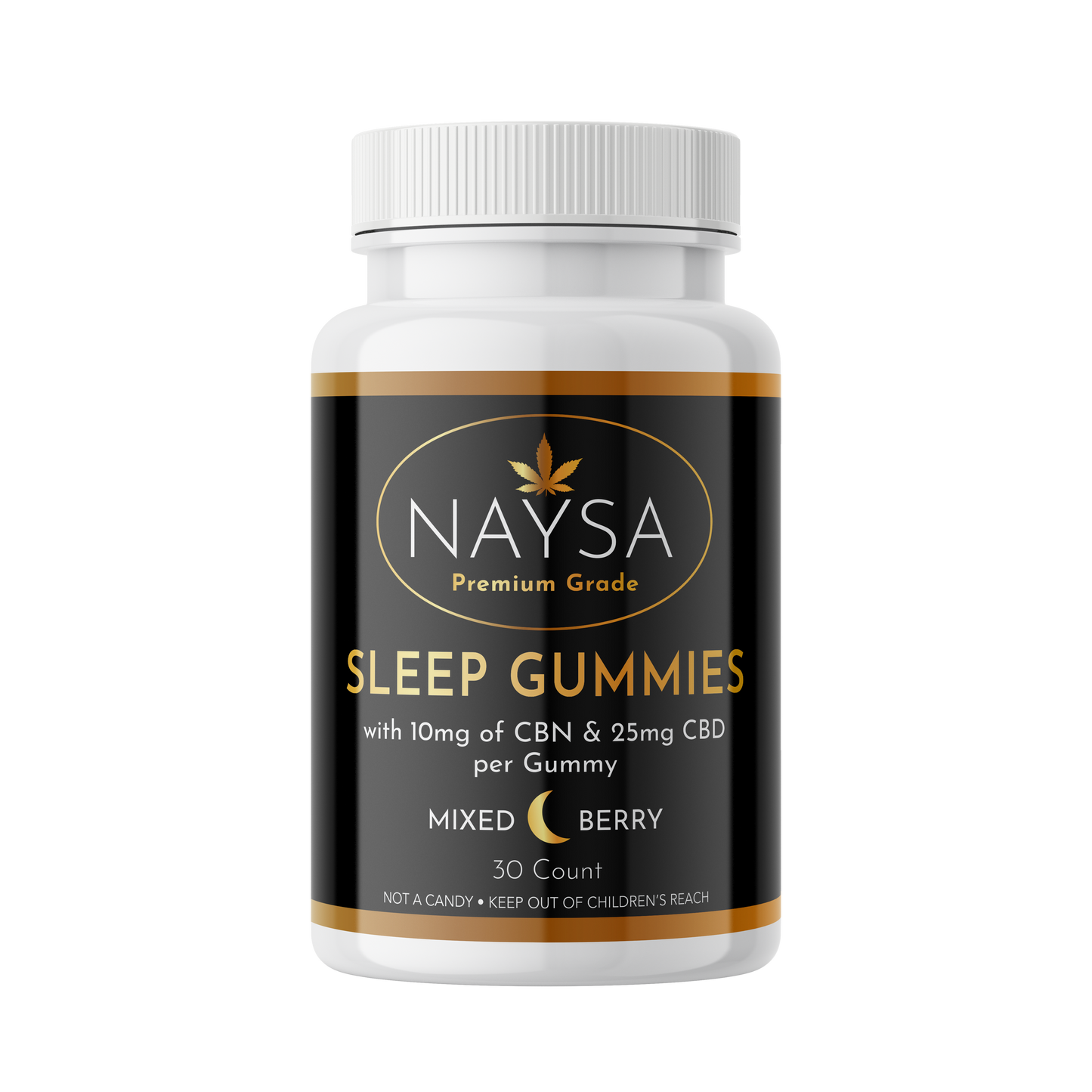 NAYSA Sleep Gummies with 10mg CBN & 25mg CBD - 30 Count