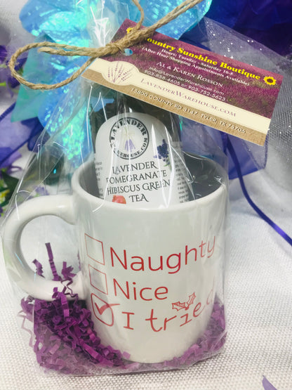 Lavender Pomegranate Hibiscus Green Tea Gift Set