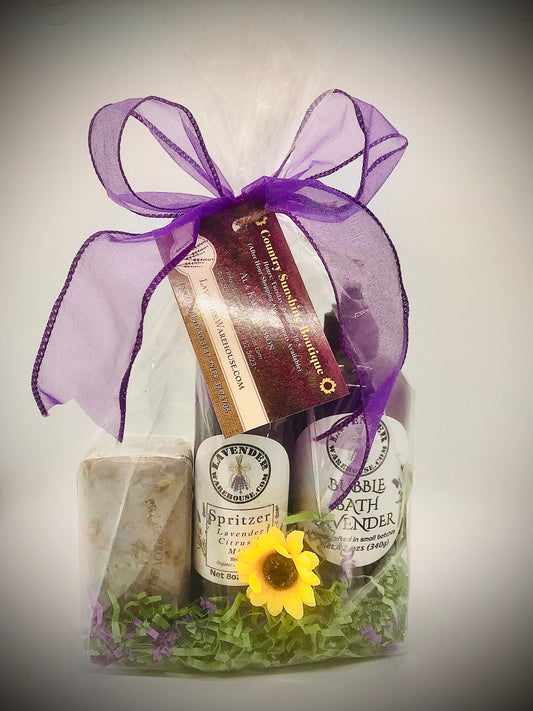 Gift set: Lavender Soap, Spritzer & Bubble Bath